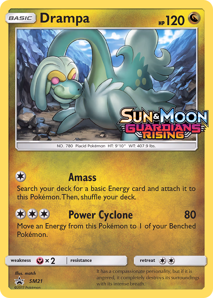Drampa Pokemon card (SM21, SM Black Star Promos)