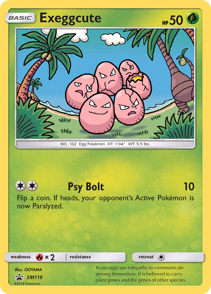 Exeggcute Pokemon card (SM119, SM Black Star Promos)