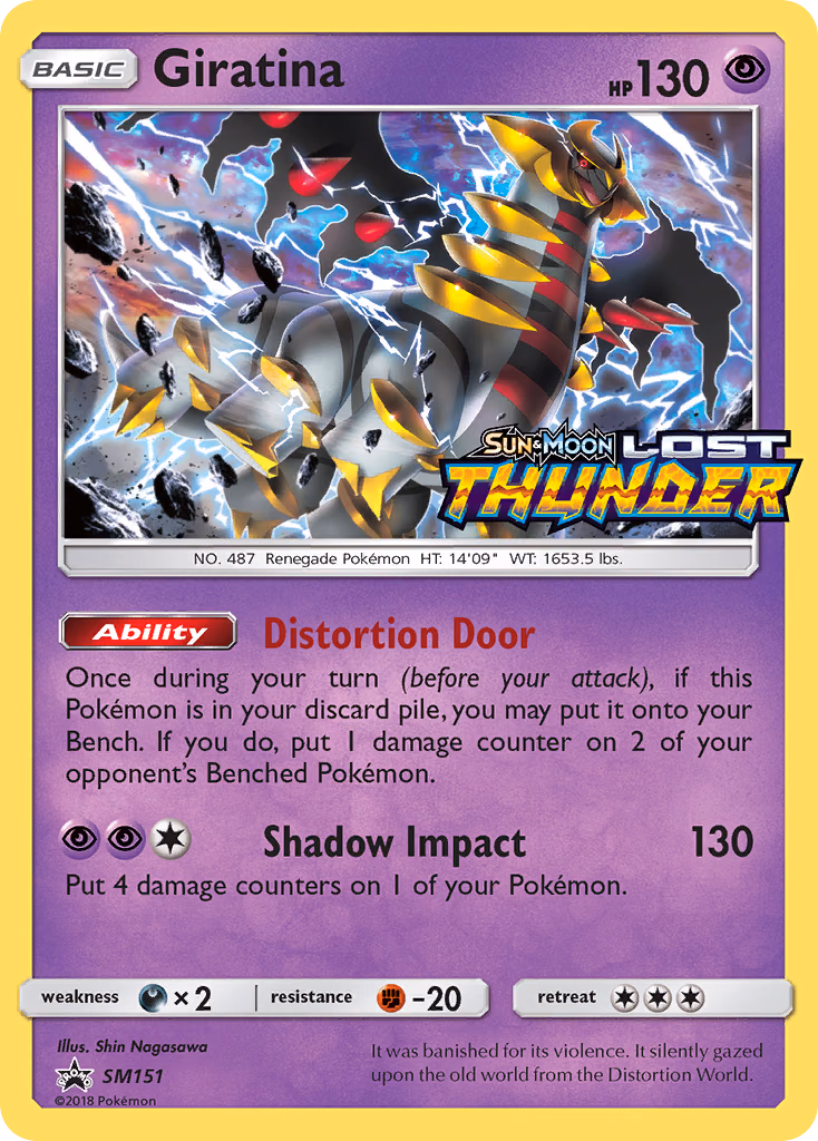 Giratina Pokemon card (SM151, SM Black Star Promos)