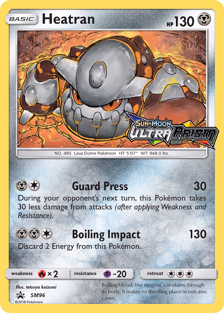 Heatran Pokemon card (SM96, SM Black Star Promos)