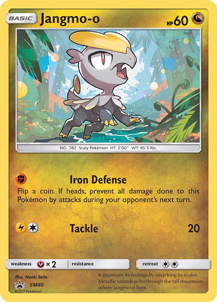 Jangmo-o Pokemon card (SM40, SM Black Star Promos)