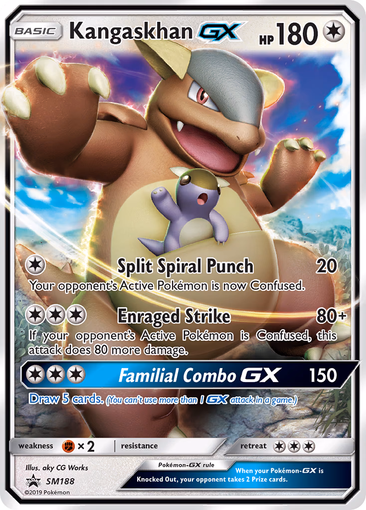 Kangaskhan-GX Pokemon card (SM188, SM Black Star Promos)