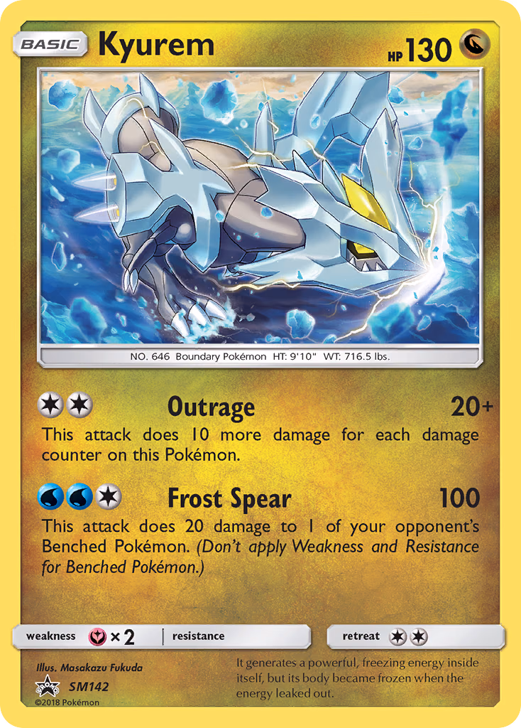 Kyurem Pokemon card (SM142, SM Black Star Promos)