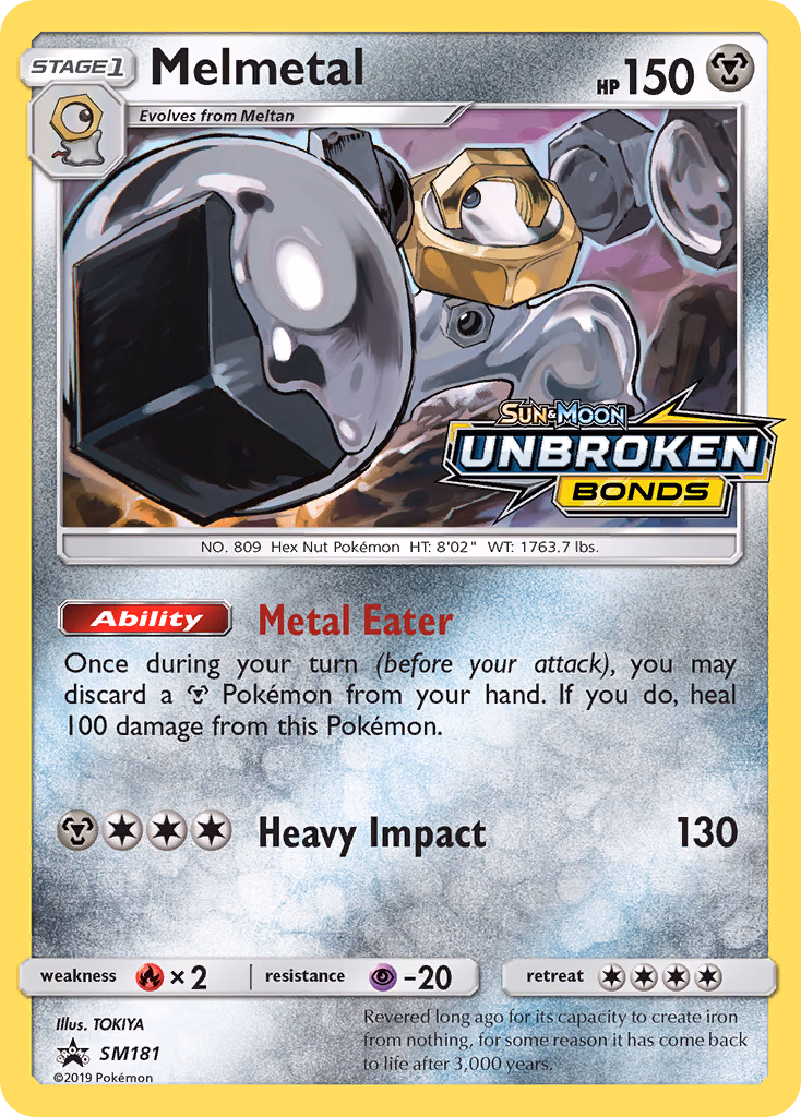 Melmetal Pokemon card (SM181, SM Black Star Promos)