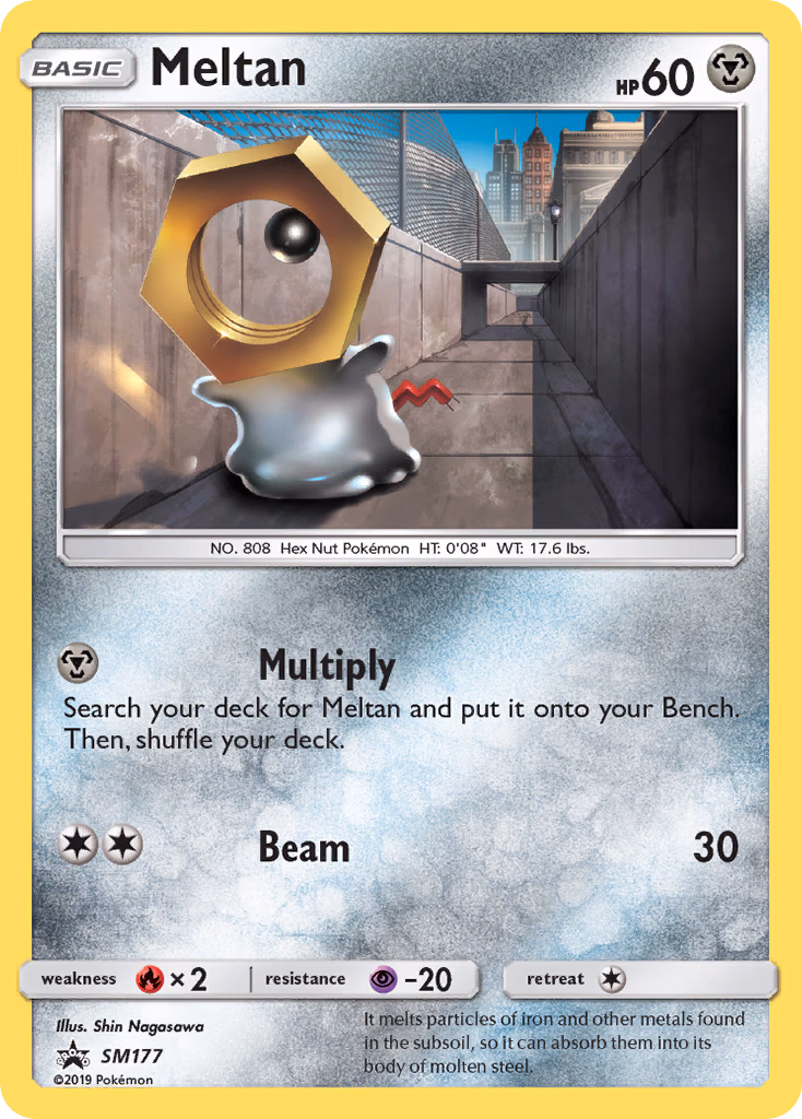Meltan Pokemon card (SM177, SM Black Star Promos)