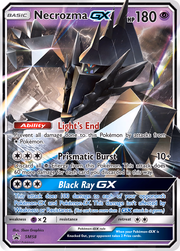 Necrozma-GX Pokemon card (SM58, SM Black Star Promos)