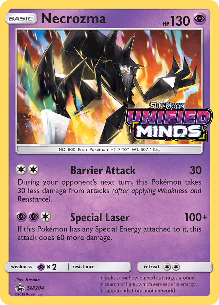 Necrozma Pokemon card (SM204, SM Black Star Promos)