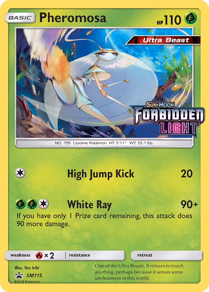 Pheromosa Pokemon card (SM115, SM Black Star Promos)