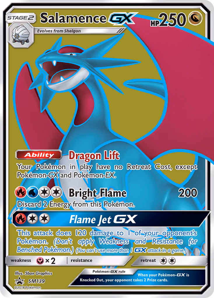Salamence-GX Pokemon card (SM139, SM Black Star Promos)