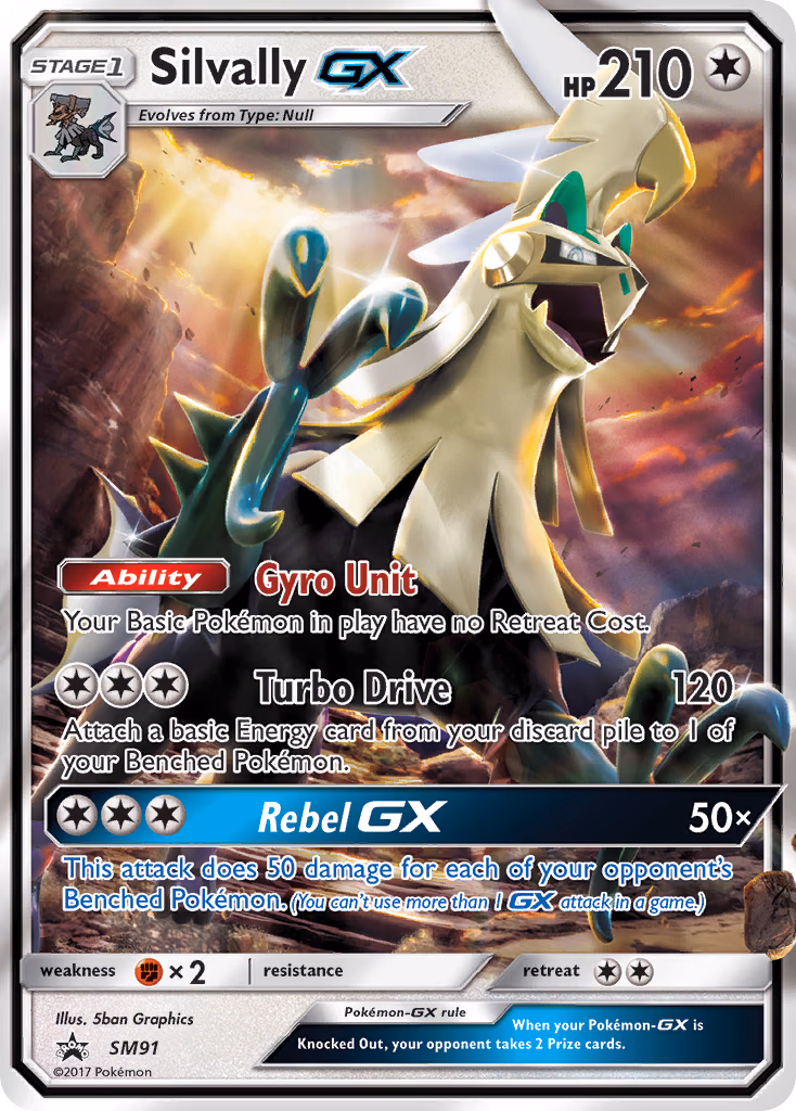Silvally-GX Pokemon card (SM91, SM Black Star Promos)