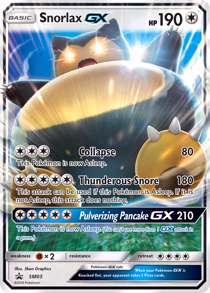 Snorlax-GX Pokemon card (SM05, SM Black Star Promos)