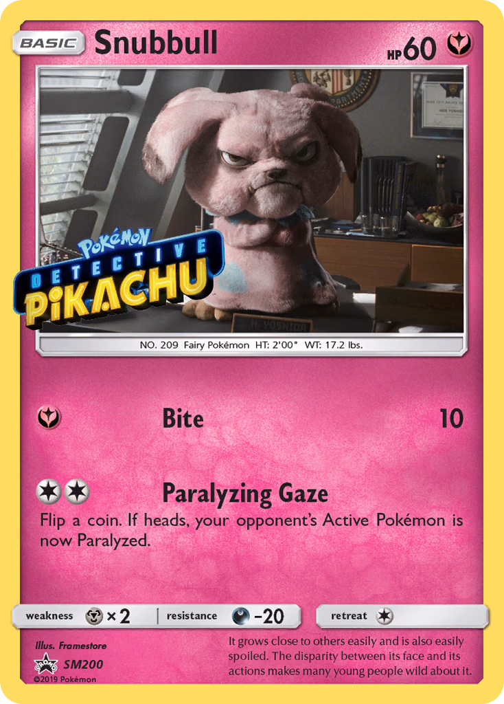 Snubbull Pokemon card (SM200, SM Black Star Promos)