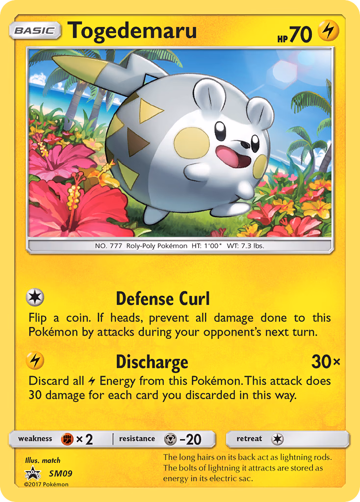 Togedemaru Pokemon card (SM09, SM Black Star Promos)