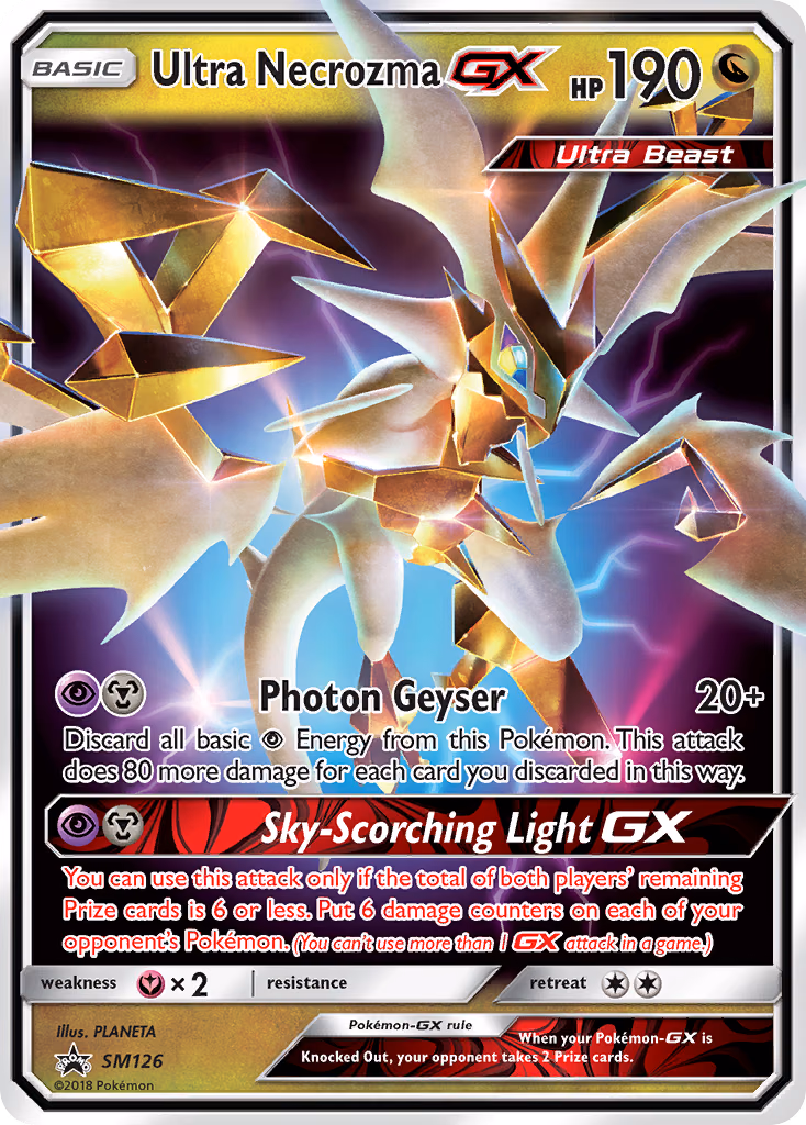 Ultra Necrozma-GX Pokemon card (SM126, SM Black Star Promos)