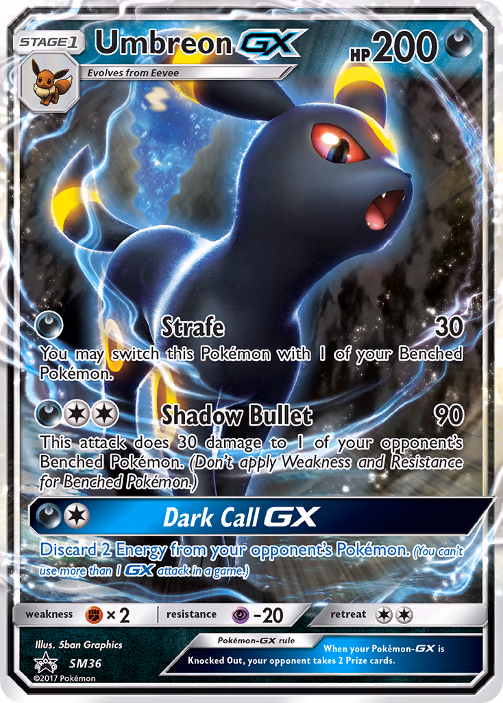 Umbreon-GX Pokemon card (SM36, SM Black Star Promos)