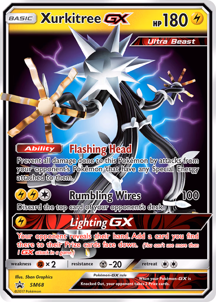 Xurkitree-GX Pokemon card (SM68, SM Black Star Promos)