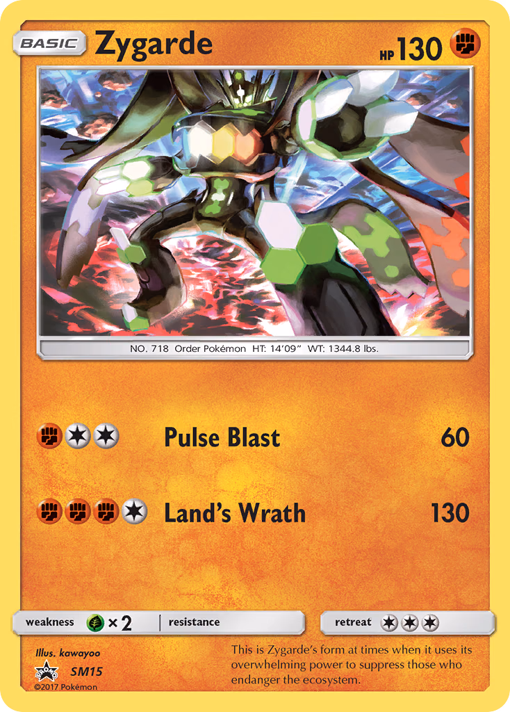 Zygarde Pokemon card (SM15, SM Black Star Promos)