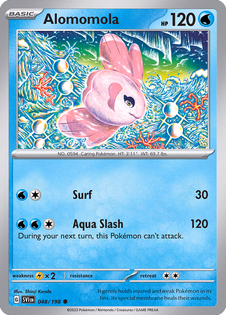 Alomomola Pokemon card (048/198, Scarlet & Violet)