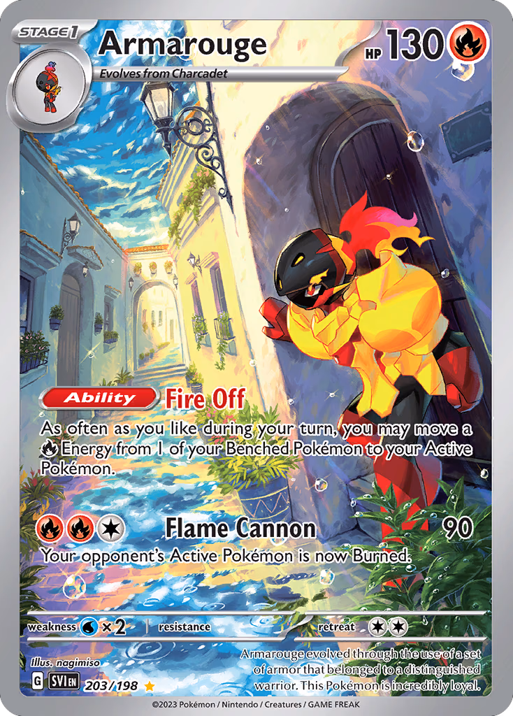 Armarouge Pokemon card (203/198, Scarlet & Violet)