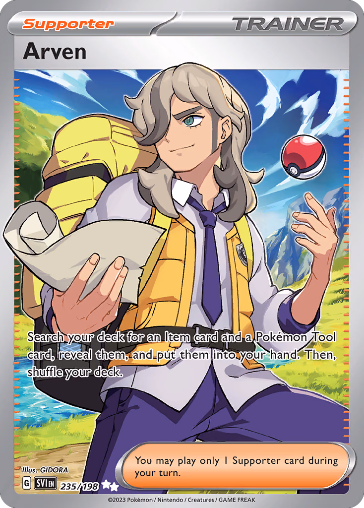 Arven Pokemon card (235/198, Scarlet & Violet)