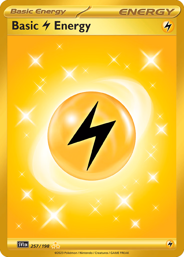 Basic Lightning Energy Pokemon card (257/198, Scarlet & Violet)