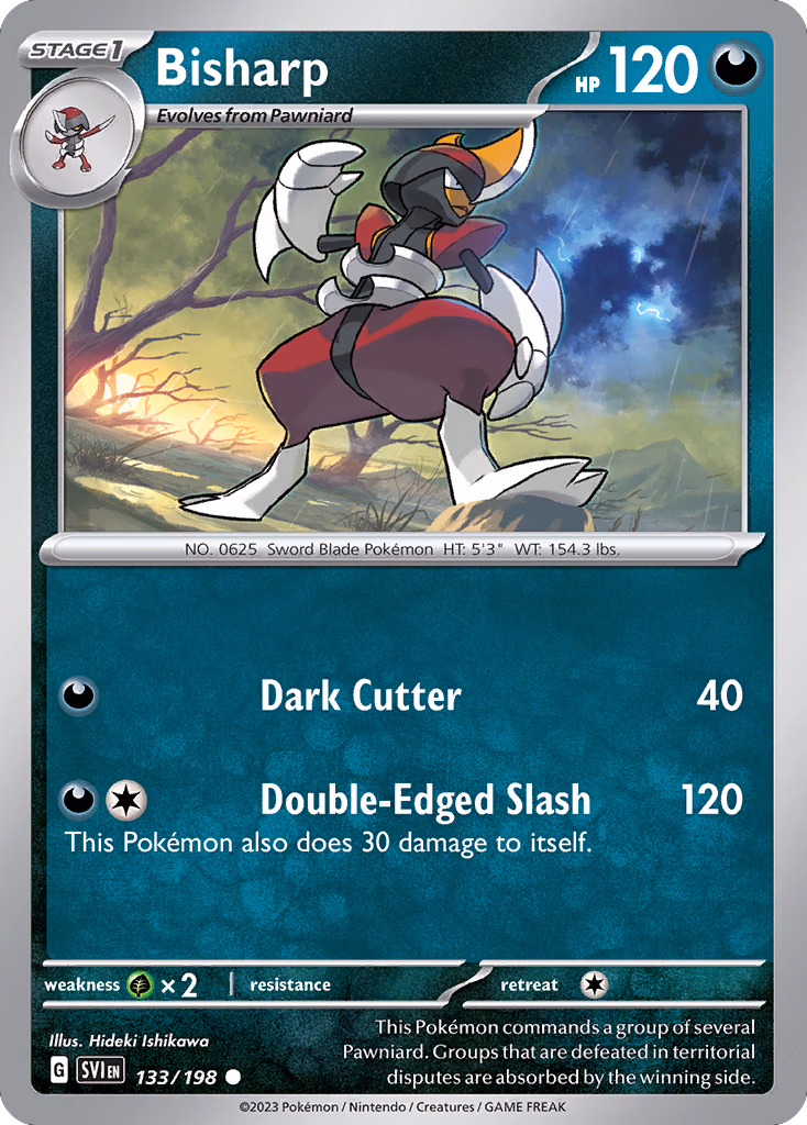 Bisharp Pokemon card (133/198, Scarlet & Violet)