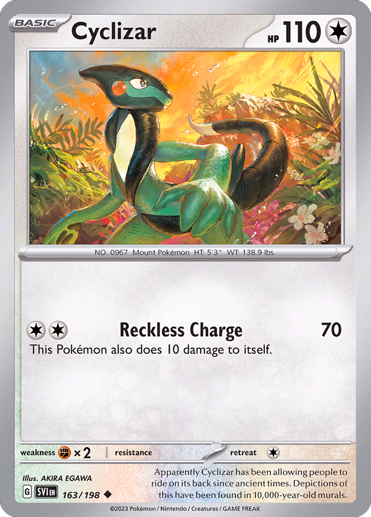 Cyclizar Pokemon card (163/198, Scarlet & Violet)