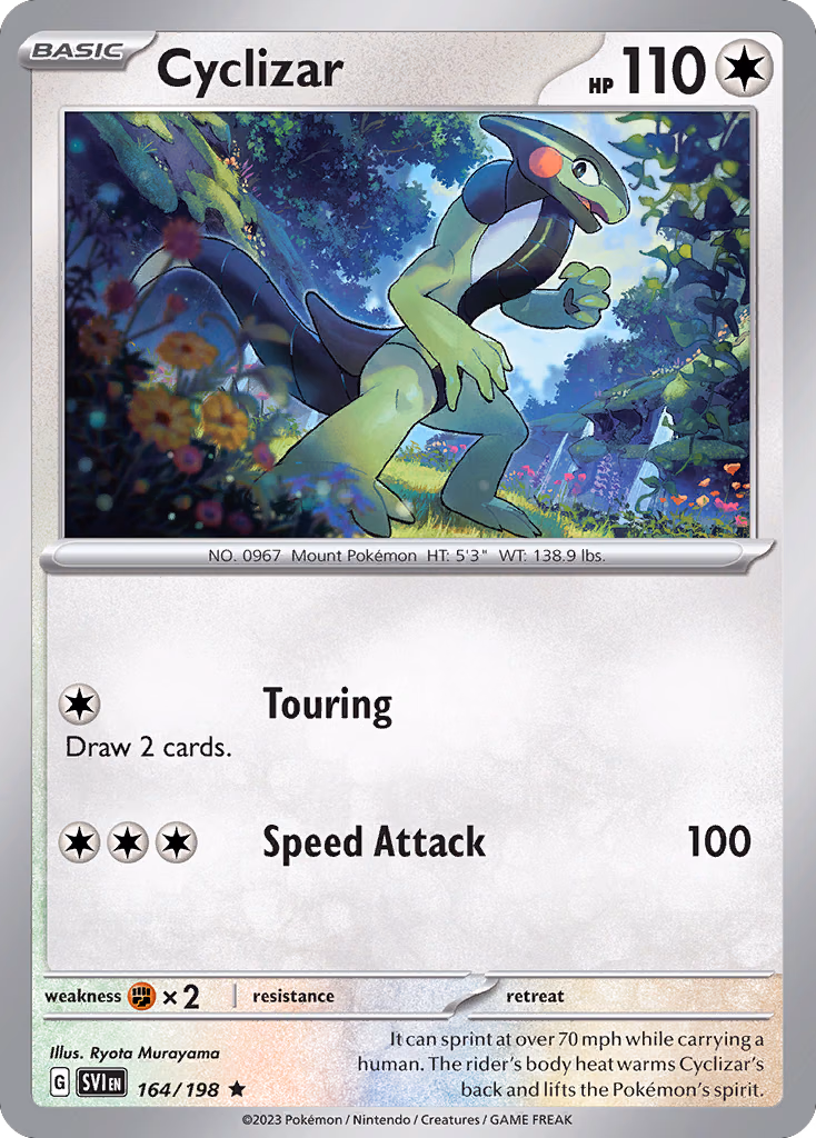 Cyclizar Pokemon card (164/198, Scarlet & Violet)