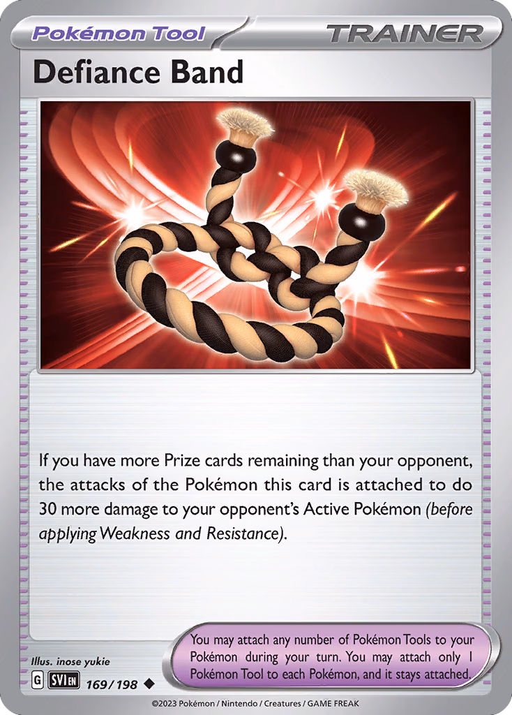 Defiance Band Pokemon card (169/198, Scarlet & Violet)
