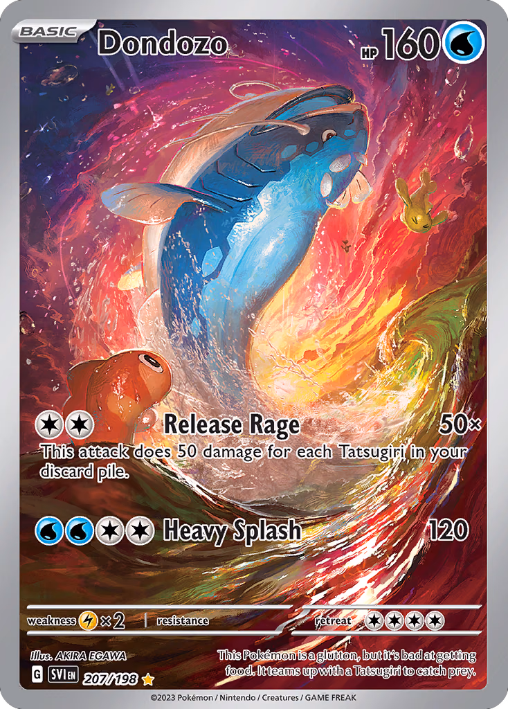 Dondozo Pokemon card (207/198, Scarlet & Violet)