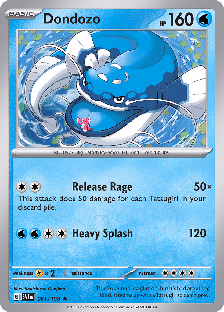 Dondozo Pokemon card (061/198, Scarlet & Violet)