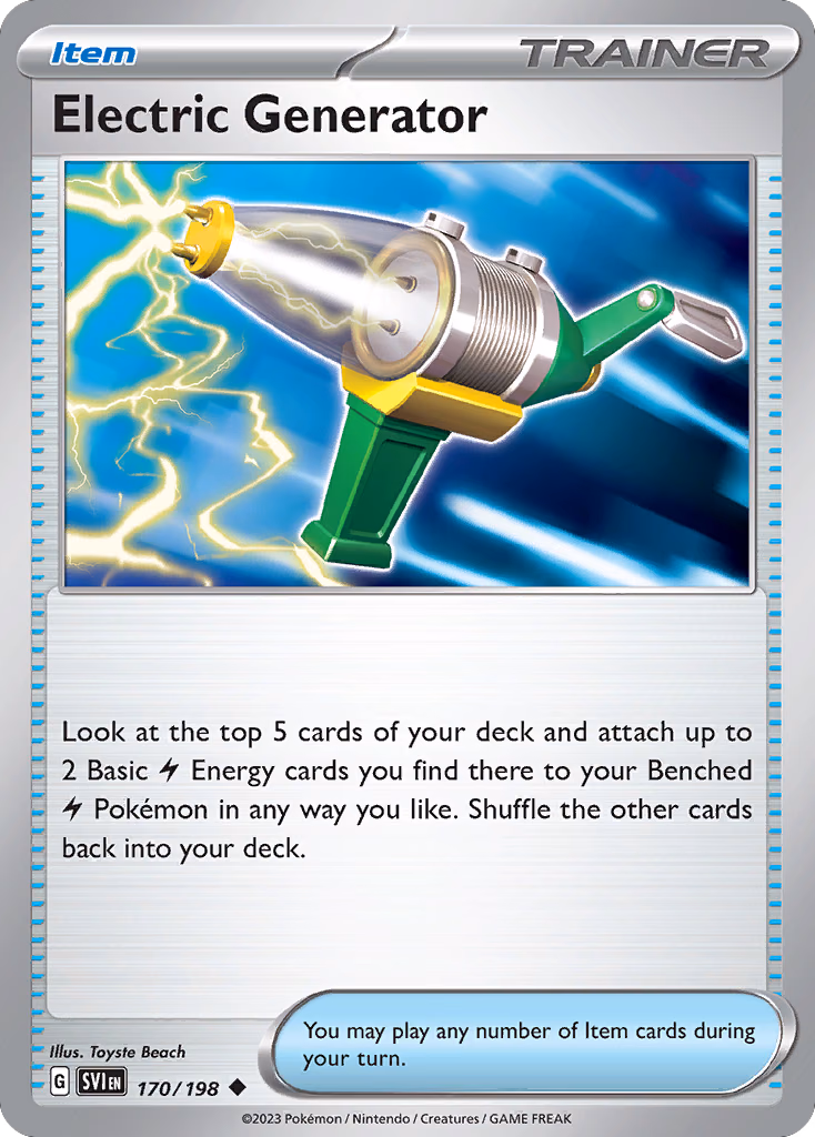Electric Generator Pokemon card (170/198, Scarlet & Violet)