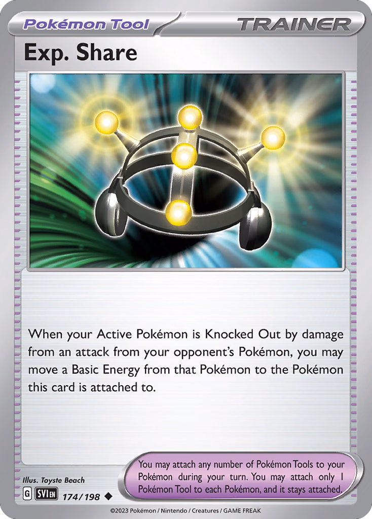 Exp. Share Pokemon card (174/198, Scarlet & Violet)