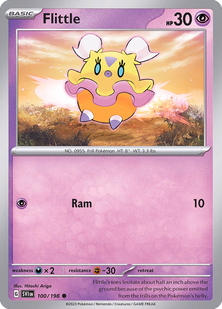 Flittle Pokemon card (100/198, Scarlet & Violet)