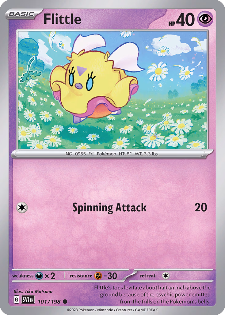 Flittle Pokemon card (101/198, Scarlet & Violet)