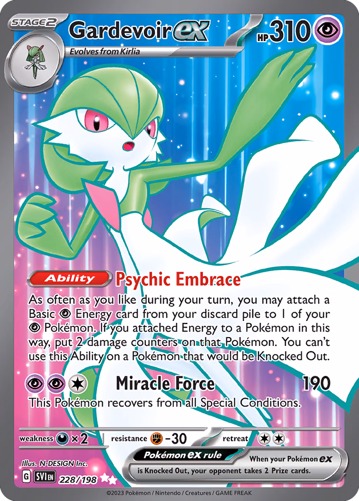 Gardevoir ex Pokemon card (228/198, Scarlet & Violet)
