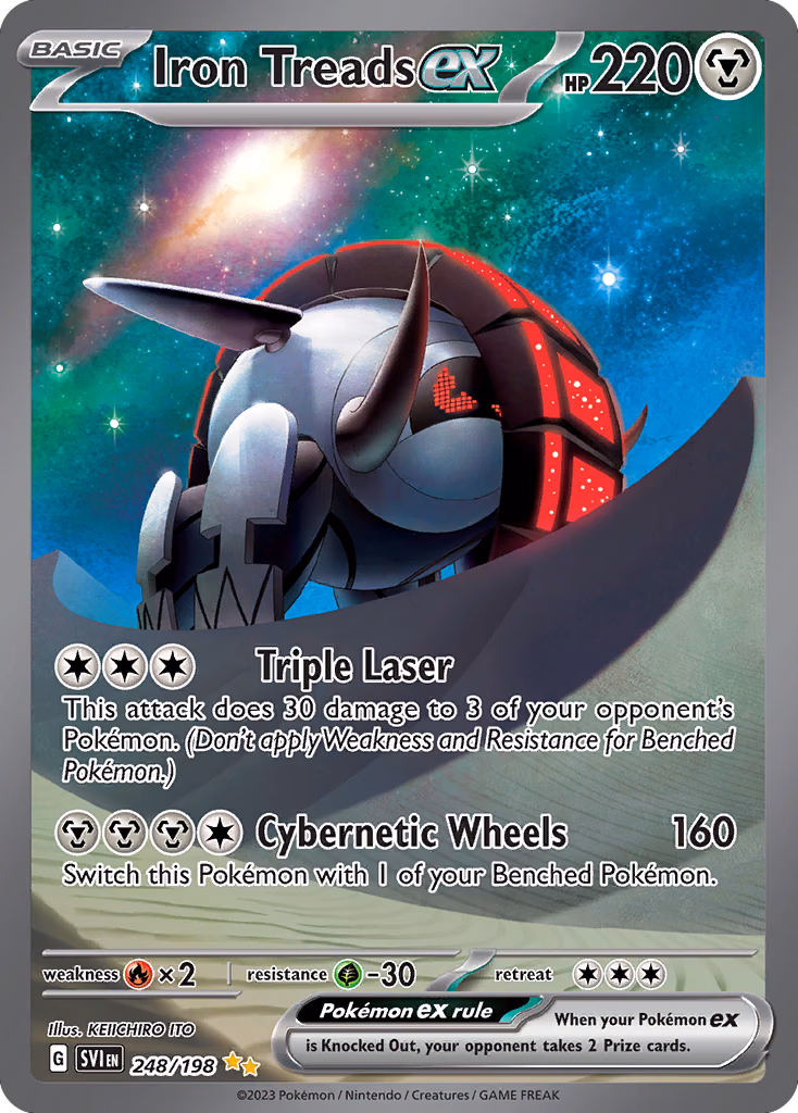Iron Treads ex Pokemon card (248/198, Scarlet & Violet)