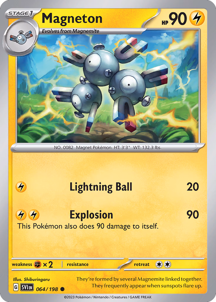 Magneton Pokemon card (064/198, Scarlet & Violet)