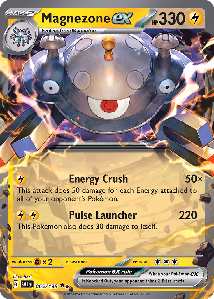Magnezone ex Pokemon card (065/198, Scarlet & Violet)