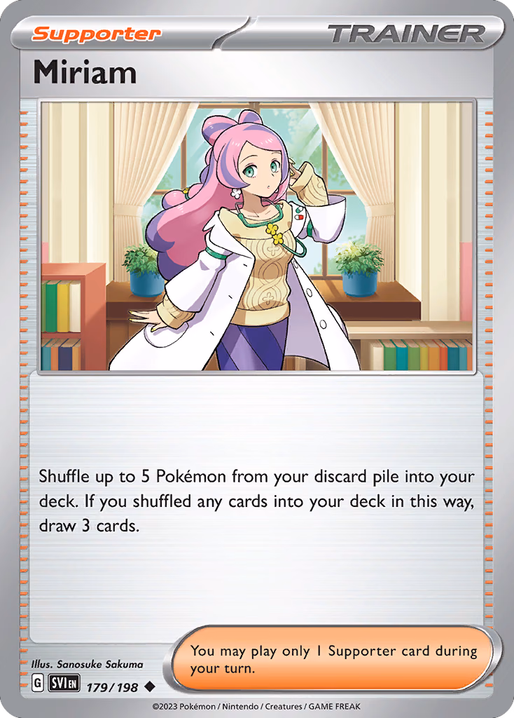 Miriam Pokemon card (179/198, Scarlet & Violet)