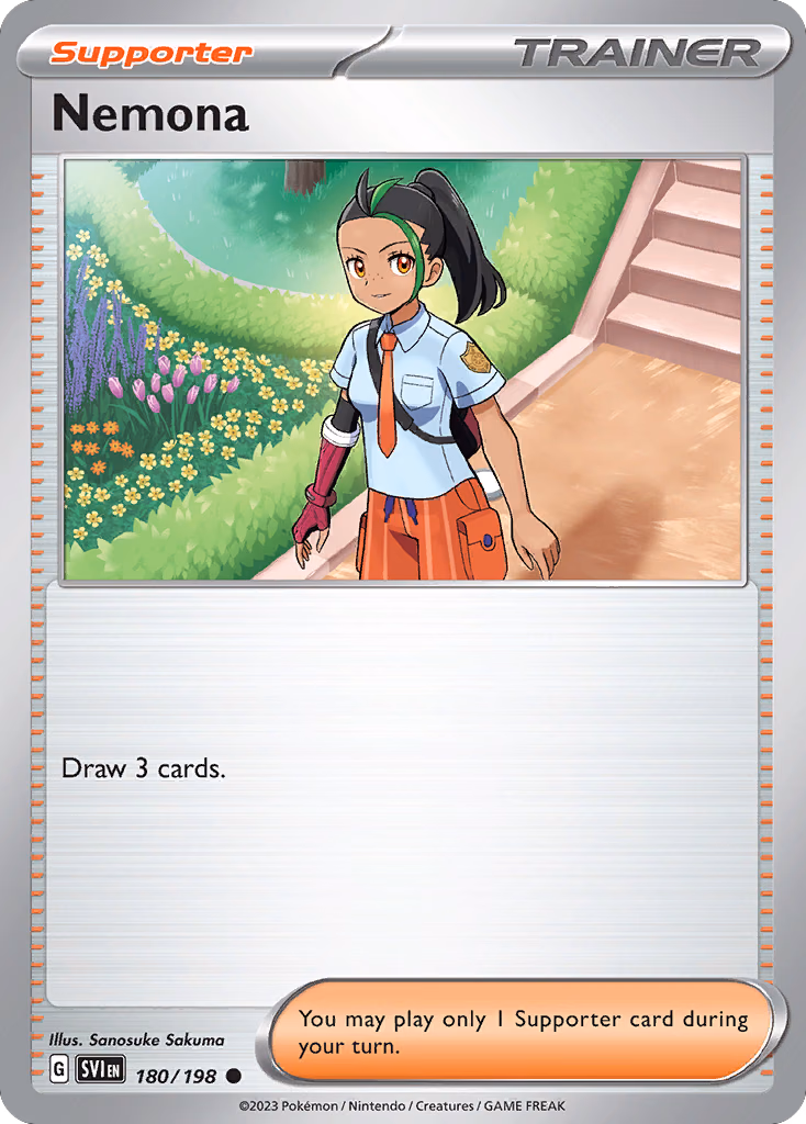 Nemona Pokemon card (180/198, Scarlet & Violet)