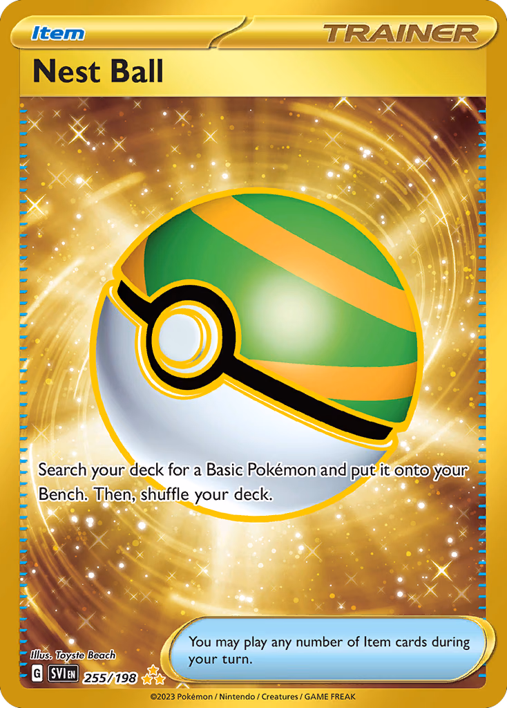 Nest Ball Pokemon card (255/198, Scarlet & Violet)