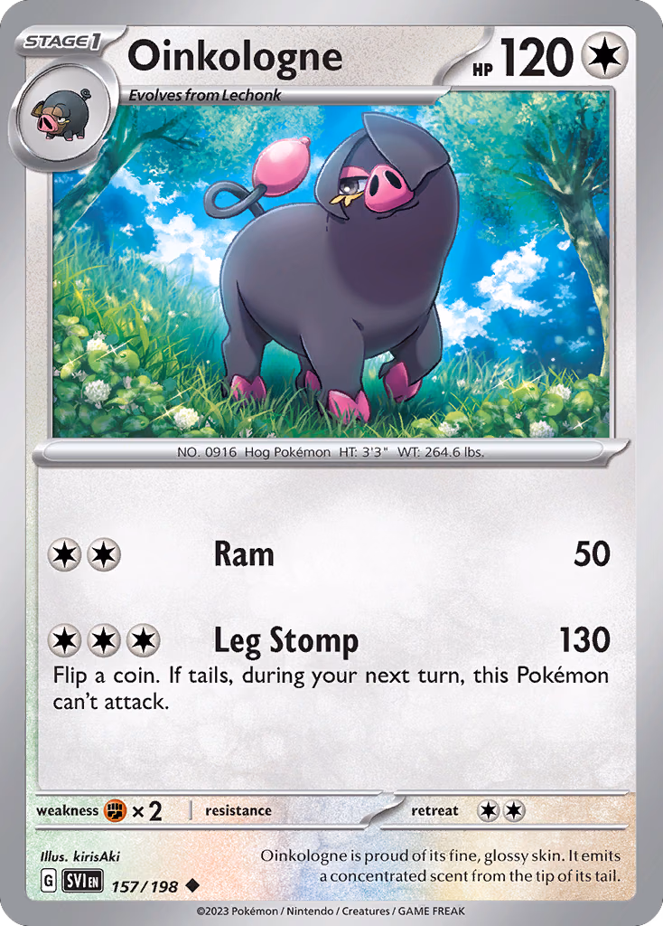 Oinkologne Pokemon card (157/198, Scarlet & Violet)