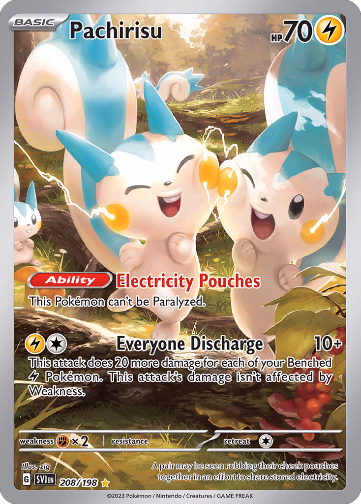 Pachirisu Pokemon card (208/198, Scarlet & Violet)