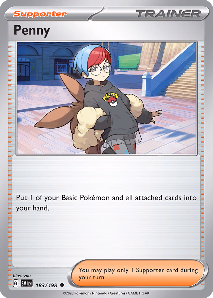 Penny Pokemon card (183/198, Scarlet & Violet)