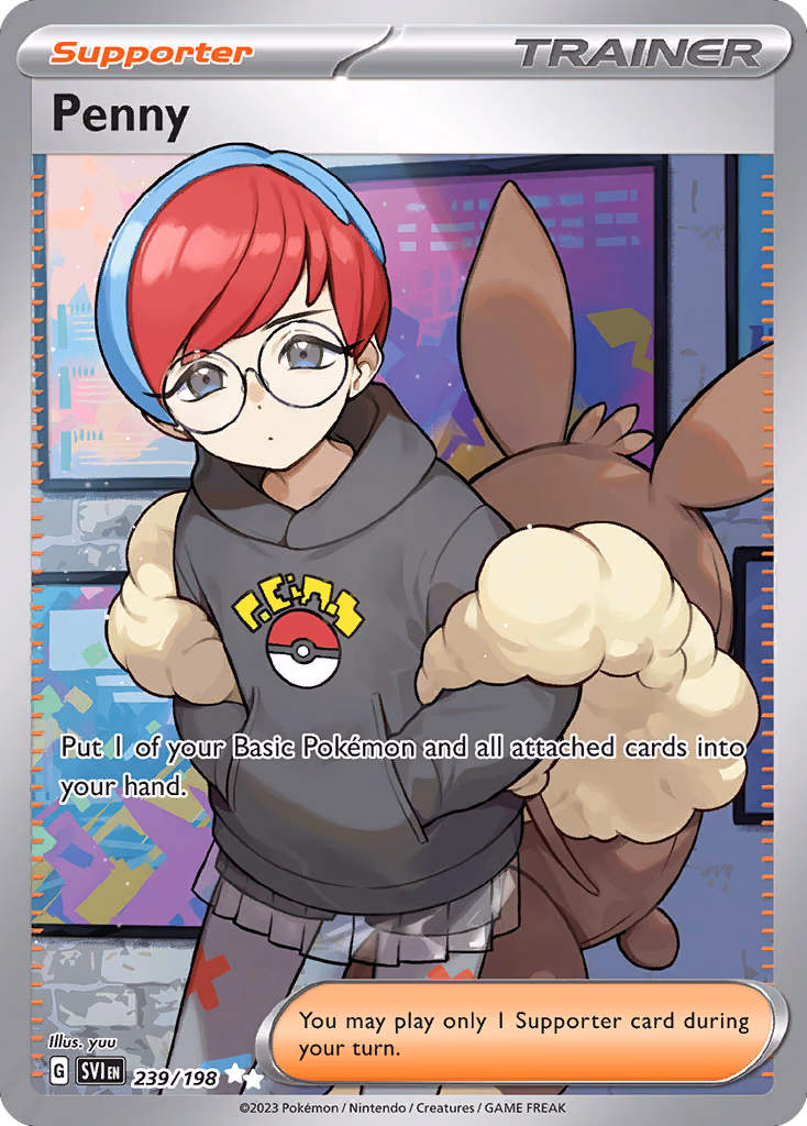 Penny Pokemon card (239/198, Scarlet & Violet)
