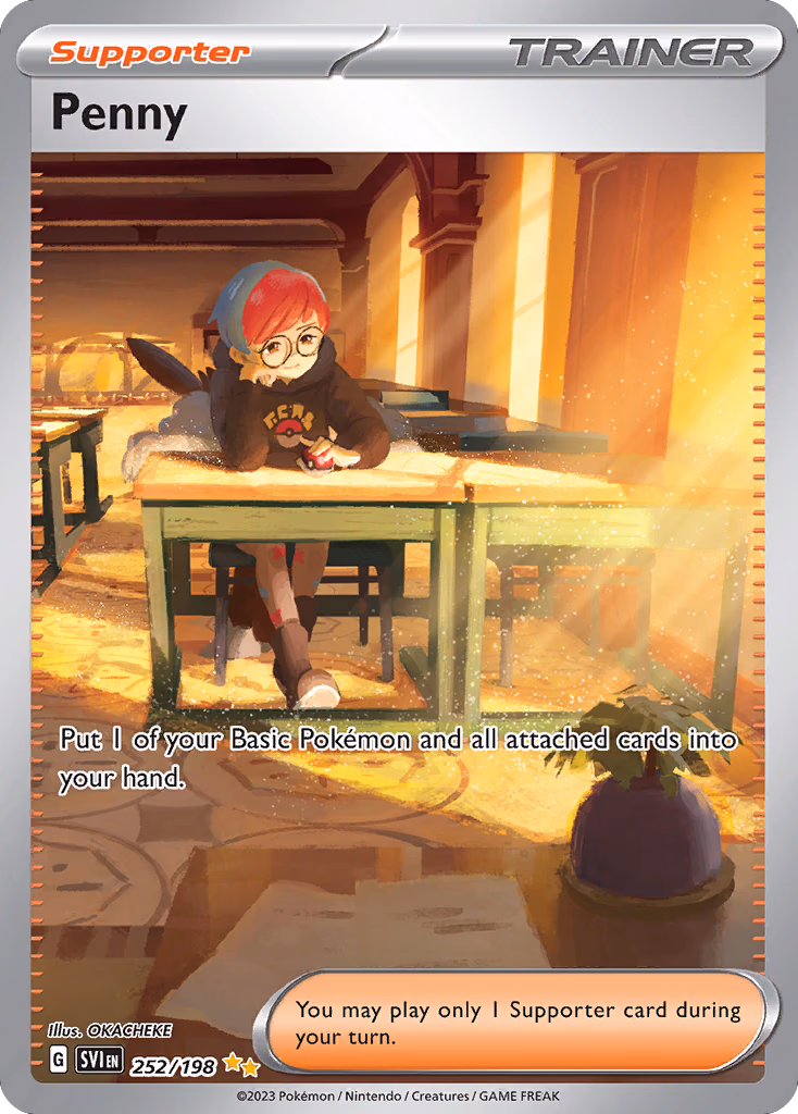 Penny Pokemon card (252/198, Scarlet & Violet)