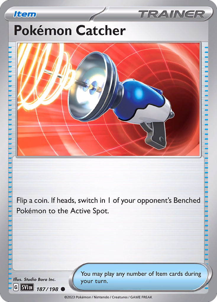 Pokémon Catcher Pokemon card (187/198, Scarlet & Violet)