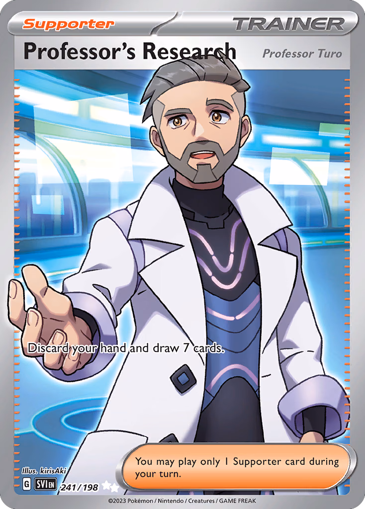 Professor's Research (Professor Turo) Pokemon card (241/198, Scarlet & Violet)