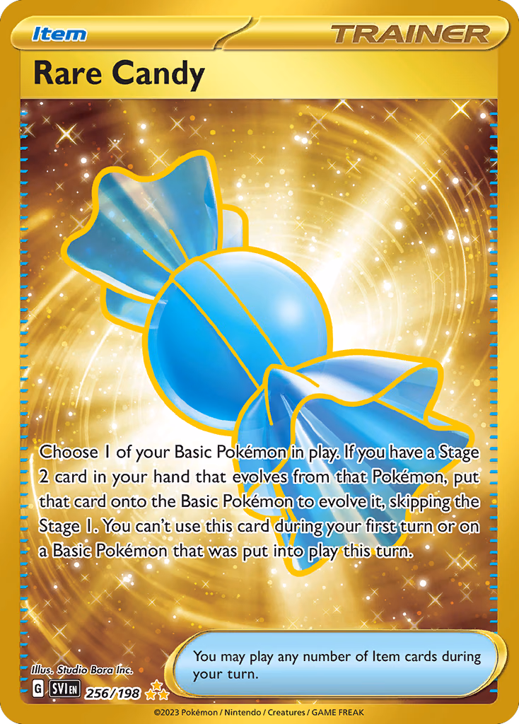 Rare Candy Pokemon card (256/198, Scarlet & Violet)